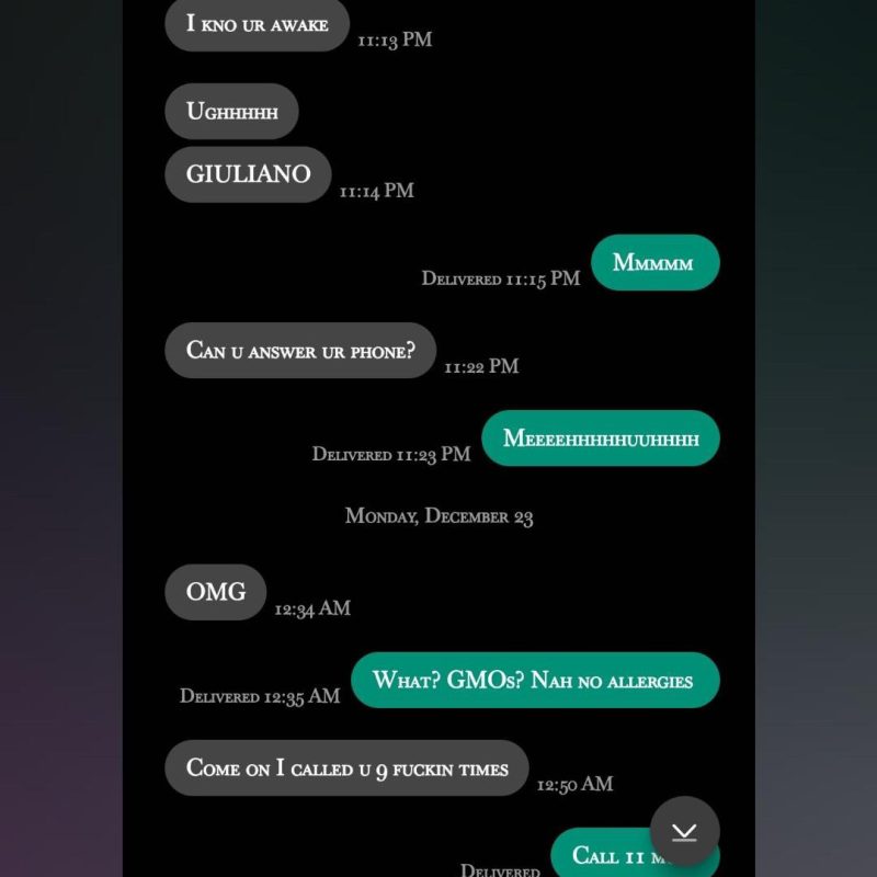 Giuliano Argenti's fake conversation with Nina Drama