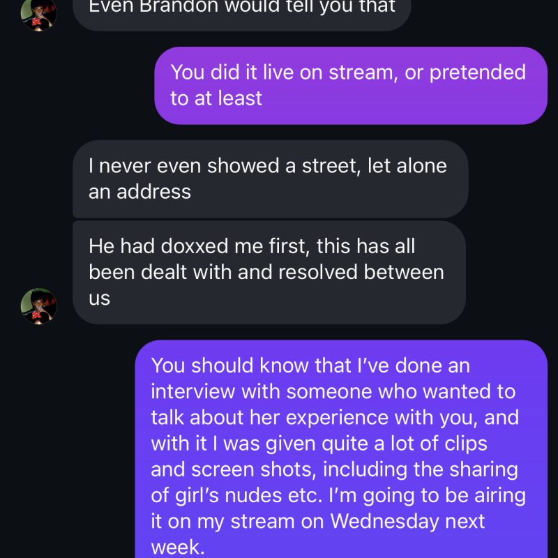 Denies Doxxing and Threats, image 3
