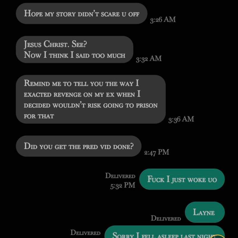 Reads Layne’s Private Texts Out on a Panel, image 2